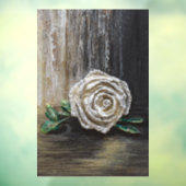 Witte Roos Acrylschildering  Raamsticker (Vel 3)