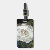 Witte roos bagagelabel (Voorkant verticaal)