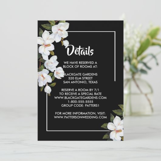  witte roos behuizing kaart (Staand voorkant)