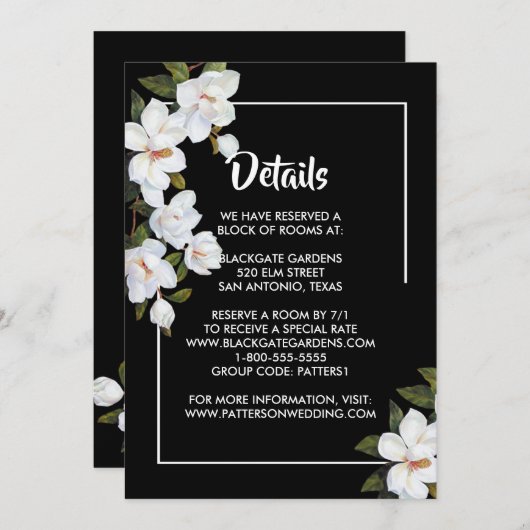  witte roos behuizing kaart (Voorkant / Achterkant)