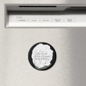 Witte roos, Bewaar de datum bruiloft magneten (Insitu (Vaatwasser))