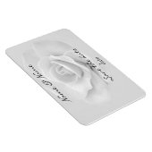 witte roos bewaar de datummagneet magneet (Rechterzijde)