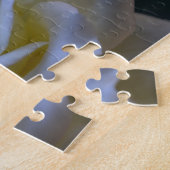 Witte roos bij de schemering legpuzzel (Zijkant)