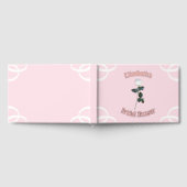 Witte Roos Blaadje Roze Bruidsdouche Gastenboek (Volledig)