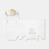 Witte roos bloem bloemenromantische bruiloft bedankdoosjes (Uitgevouwen)