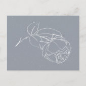 Witte Roos Bloem Doodle Briefkaart (Voorkant)