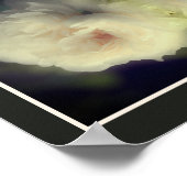 Witte Roos Bloem in Volle Bloei Abstract Poster (Hoek)