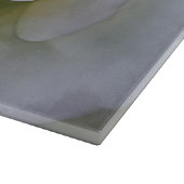 Witte Roos Bloem Kunst Glas Snijplank (Hoek)