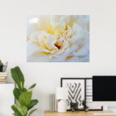 Witte Roos Bloem kunstprint Botanische Tuin Poster (Thuiskantoor)