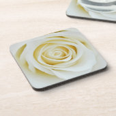 Witte roos bloem onderzetter (Linkerzijde)