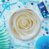 Witte roos bloem Papieren bord (Feest)