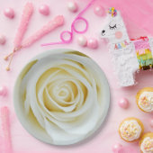 Witte roos bloem Papieren bord (Feest)