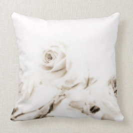 Witte roos bloem uit de vintage stijl kussen