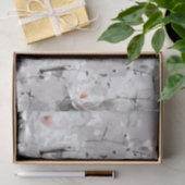 Witte roos bloem winter bloemig grijs tissuepapier (Geschenk)