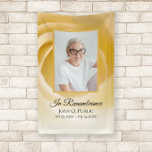 Witte roos bloemblaadjes begrafenismonument spandoek