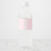 Witte Roos Bloemblad Roze Bruiloftsfeest Waterfles Etiket (Achterkant)