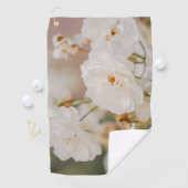 Witte Roos Bloemen Botanische Foto En Aangepaste N Golfhanddoek (Insitu)
