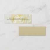 Witte Roos Bloemen Goud Trouwwebsite Kaarten Mini Mini Visitekaartje (Voorkant / Achterkant)