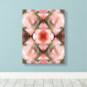 Witte roos bloemenkunst Abstract getint Canvas Afdruk (Insitu (Houten vloer))