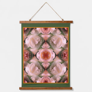 Witte roos bloemenkunst Abstract getint Hangend Wandkleed
