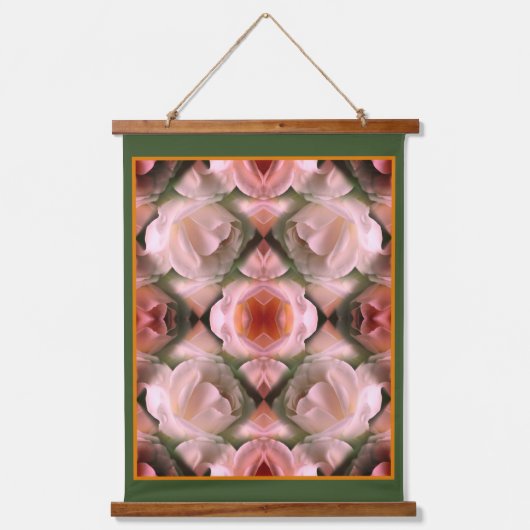 Witte roos bloemenkunst Abstract getint Hangend Wandkleed (Voorkant)