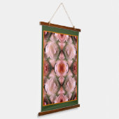 Witte roos bloemenkunst Abstract getint Hangend Wandkleed (Gebogen)