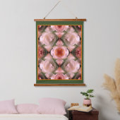 Witte roos bloemenkunst Abstract getint Hangend Wandkleed (Slaapkamer)