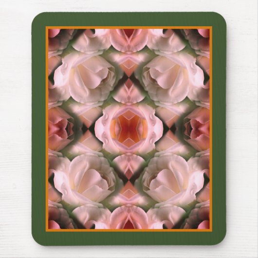 Witte roos bloemenkunst Abstract getint Muismat (Voorkant)