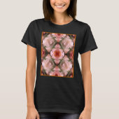 Witte roos bloemenkunst Abstract getint T-shirt (Voorkant)