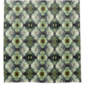 Witte roos bloemig Abstract patroon Douchegordijn (Voorkant)