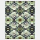 Witte roos bloemig Abstract patroon Fleece Deken (Voorkant)