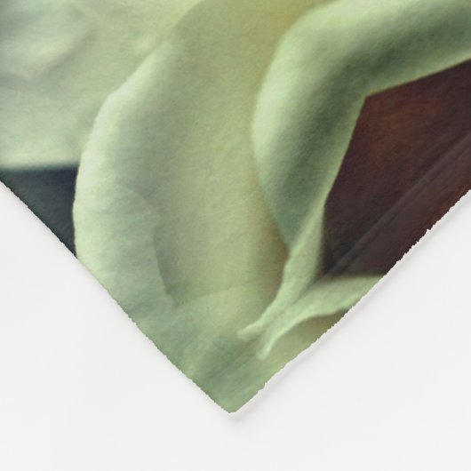 Witte roos bloemig Abstract patroon Fleece Deken (Hoek)