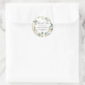 Witte Roos Bloemstuk Eerste Communie Dank Je Ronde Sticker (Tas)