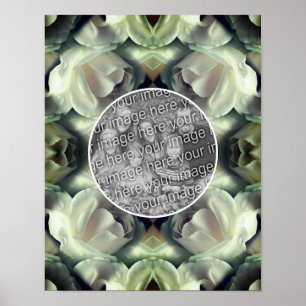 Witte Roos Bloemstuk Maak Je Eigen Foto Poster