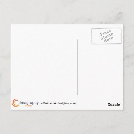 Witte roos briefkaart (Achterkant)