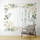 Witte Roos Bruidsmeisjesfeest Chic Fotohokje Achte Wandkleed (In Situ (horizontaal))