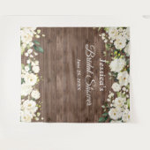 Witte Roos Bruidsmeisjesfeest Chic Fotohokje Achte Wandkleed (Voorkant (horizontaal))