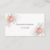 Witte roos bruiloft reactie website QR code RSVP Informatiekaartje (Voorkant)