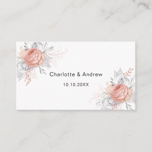 Witte roos bruiloft reactie website QR code RSVP Informatiekaartje (Voorkant)