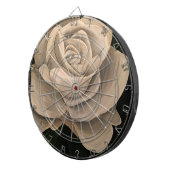 Witte Roos Dartbord (Voorkant Rechts)