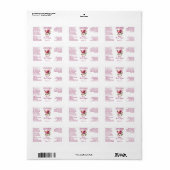 Witte roos druppelfles etiket 2.375 x 1.25 (Full Sheet)