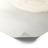 Witte Roos Elegant 16 Tafel Bruiloftstoelindeling Poster (Hoek)