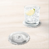 Witte Roos | Elegant Bloemendesign Kartonnen Onderzetters (Insitu)