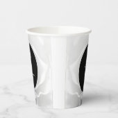 Witte Roos | Elegant Modern Bloemendesign Papieren Bekers (Links)