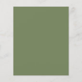 Witte Roos Elegantie Monogram Budget Bruiloft Flyer (Achterkant)