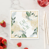 Witte Roos en Gouden Boho 2 Servet (Insitu)