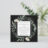 Witte Roos en Groen Christelijk Bijbelhuwelijk Kaart (Staand voorkant)