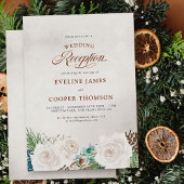 Witte Roos en PijnboomWinter Bruiloftsreceptie All Kaart