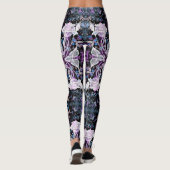 Witte roos en vlinders Leggings (Achterkant)
