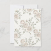 Witte Roos Eucalyptus Bruiloft Save The Date (Achterkant)